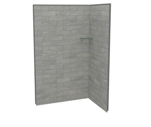MAAX 107462-312-505 Utile 4836 Composite Direct-to-Stud Two-Piece Corner Shower Wall Kit in Organik Clay