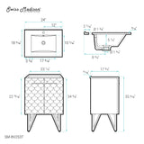 Annecy 24" Bathroom Vanity in Barracuda Teal