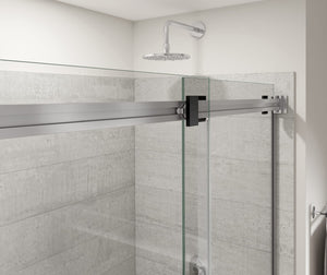 MAAX 136955-810-350-000 Duel Alto 56-59 X 78 in. 8mm Bypass Shower Door for Alcove Installation with GlassShield® glass in Chrome & Matte Black