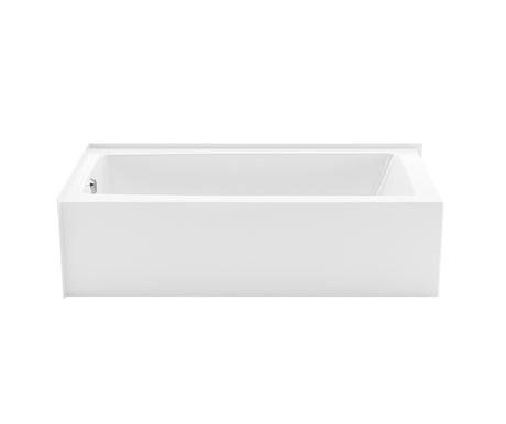 MAAX 106816-000-002-101 Mackenzie Corner Access 6030 AFR AcrylX Corner Left-Hand Drain Bathtub in White