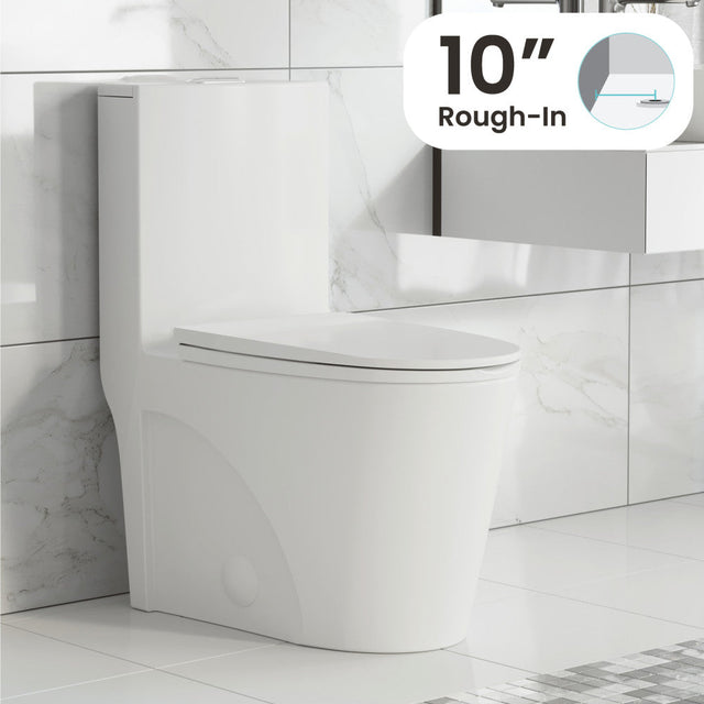 St. Tropez One Piece Elongated Toilet Dual Vortex Flush 1.1/1.6 gpf with 10" Rough In