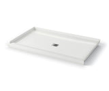 MAAX 420031-501-001-000 B3X 6036 Acrylic Alcove Shower Base with Center Drain in White