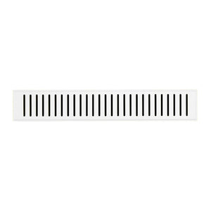 Voltaire 18" Stainless Steel Linear Shower Drain in Matte White