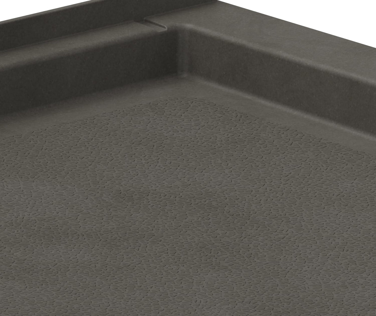 Swanstone SS-36DTF 36 x 36 Swanstone Corner Shower Pan with Center Drain Charcoal Gray SD03636MD.209