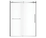MAAX 138475-900-084-000 Vela 56 ½-59 x 78 ¾ in. 8mm Sliding Shower Door with Towel Bar for Alcove Installation with Clear glass in Chrome