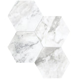 Anatolia Tile 6" Hexagon La Marca Arabescato Honed & Rectified Porcelain Mosaic - 1 Sheet = .797 - 4501-0331-0" Arabescato 6" Hexagon Honed - premium natural stone mosaic tile from Anatolia Tile, available at PoshHaus showroom in Keene, NH