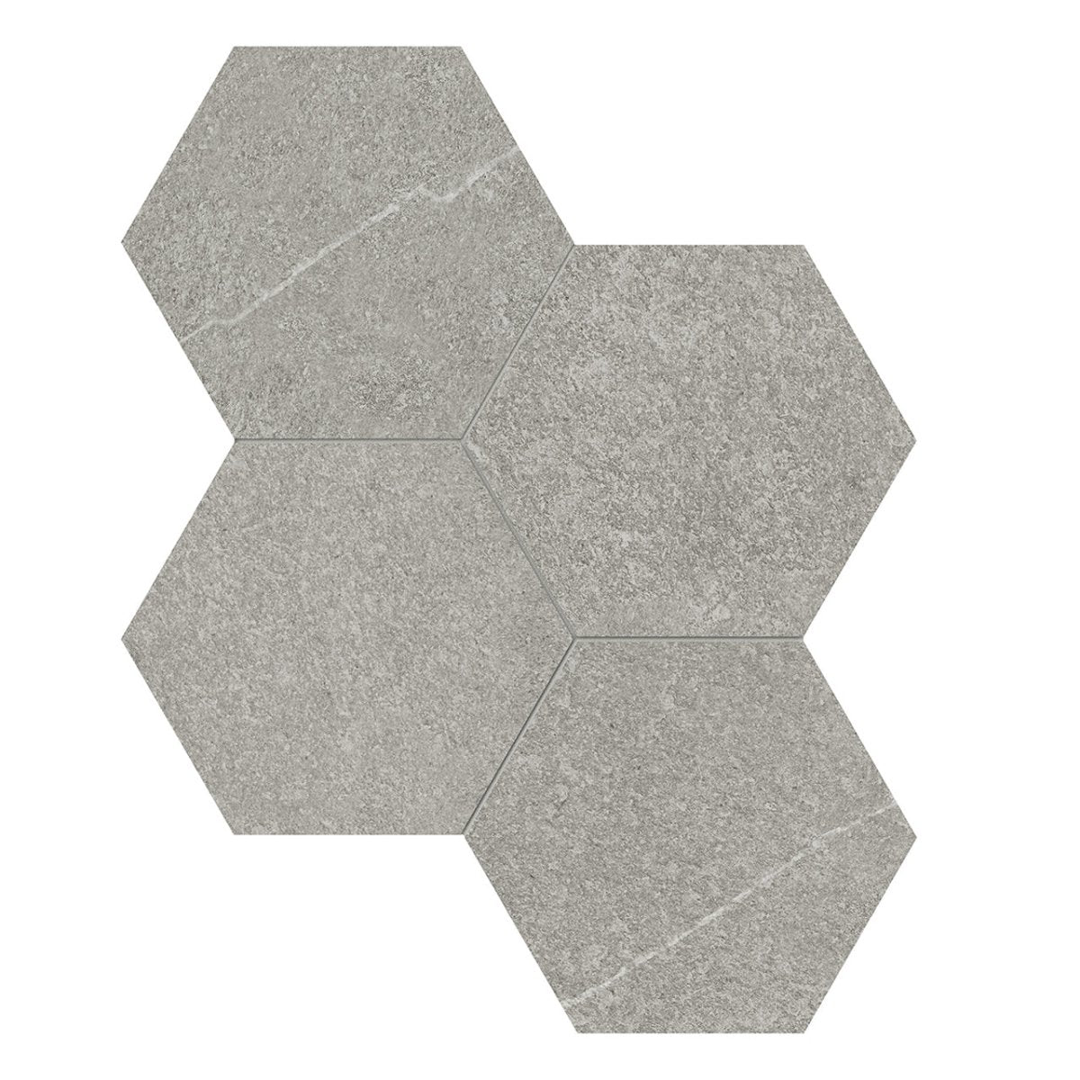 Anatolia Tile 6" Mjork Color Body Porcelain Clay Hexagon 4 Piece Mosaic 4501-0377-0 1 Sheet = .80 Sq. Ft." Clay 6" Hexagon - premium natural stone mosaic tile from Anatolia Tile, available at PoshHaus showroom in Keene, NH