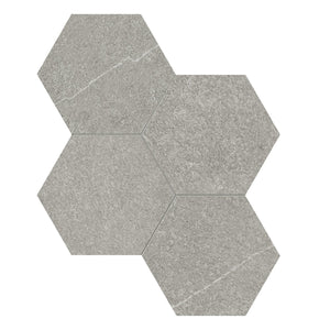 Anatolia Tile 6" Mjork Color Body Porcelain Clay Hexagon 4 Piece Mosaic 4501-0377-0 1 Sheet = .80 Sq. Ft." Clay 6" Hexagon - premium natural stone mosaic tile from Anatolia Tile, available at PoshHaus showroom in Keene, NH
