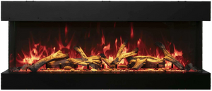 Amantii 72-TRU-VIEW-XL Tru View Deep Smart Electric - 72" Indoor / Outdoor WiFi Enabled 3 Sided Fireplace Featuring a depth of 14 1/4", MultiFunction Remote Control, Multi Speed Flame Motor, and a Selection of Media Options