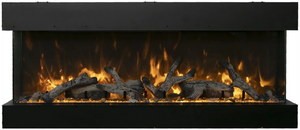 Amantii 72-TRU-VIEW-XL Tru View Deep Smart Electric - 72" Indoor / Outdoor WiFi Enabled 3 Sided Fireplace Featuring a depth of 14 1/4", MultiFunction Remote Control, Multi Speed Flame Motor, and a Selection of Media Options