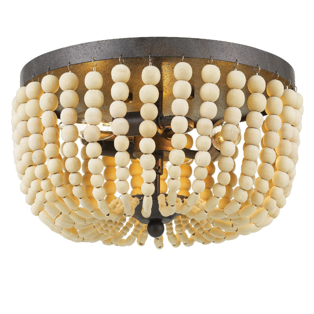 Rylee 3 Light Forged Bronze Flush Mount 600-FB