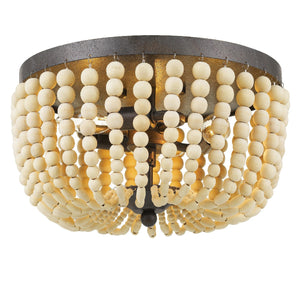 Rylee 3 Light Forged Bronze Flush Mount 600-FB