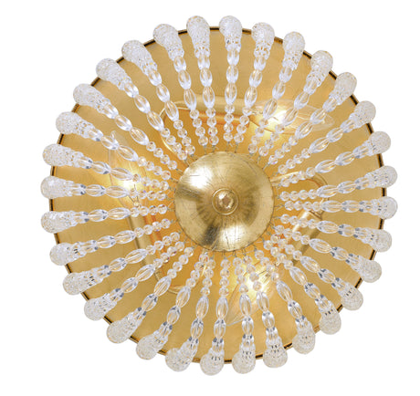Rylee 3 Light Antique Gold Flush Mount 600-GA
