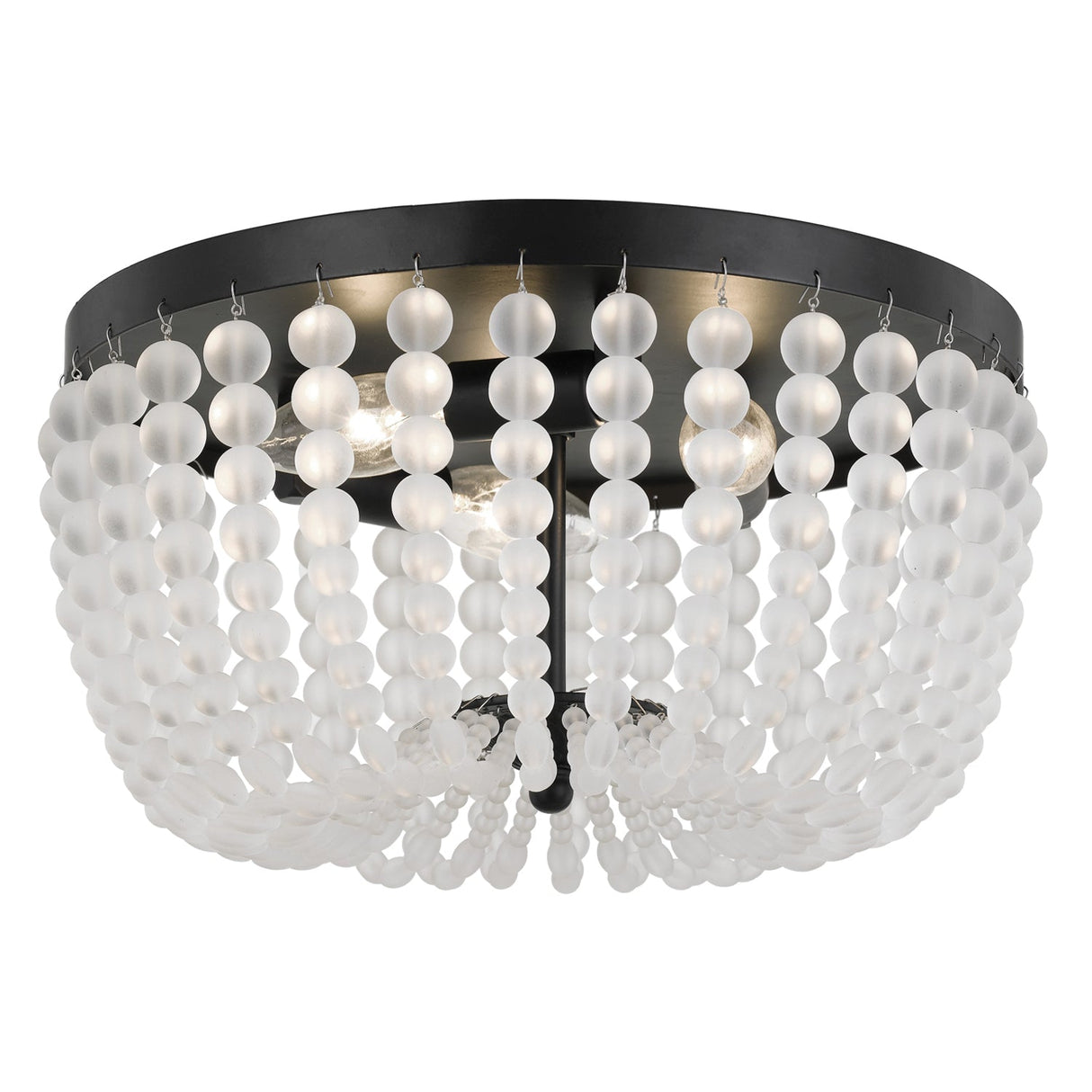 Rylee 3 Light Antique Gold Flush Mount 600-GA