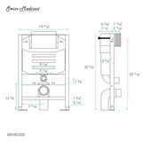 Fantome H Concealed Toilet Tank Carrier System for Top Flush