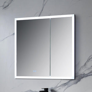 Capella LED Medicine Cabinet – Modern Vanity Mirror with Built-in Defogger and Touch Controls