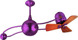 Matthews Fan B2K-LTPURPLE-WD Brisa 360° counterweight rotational ceiling fan in Ametista (Purple) finish with solid sustainable mahogany wood blades.