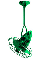 Matthews Fan JD-GREEN-MTL Jarold Direcional ceiling fan in Esmerelda (Green) finish with metal blades.