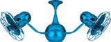 Matthews Fan VB-LTBLUE-MTL Vent-Bettina 360° dual headed rotational ceiling fan in Agua Marinha (Light Blue) finish with metal blades.