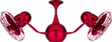 Matthews Fan VB-RED-MTL Vent-Bettina 360° dual headed rotational ceiling fan in Rubi (Red) finish with metal blades.