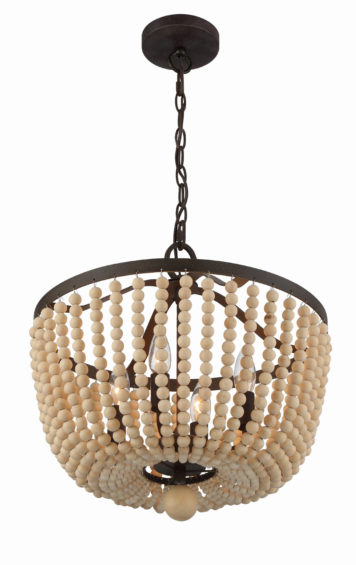 Rylee 4 Light Antique Gold Mini Chandelier 604-GA