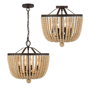 Rylee 4 Light Antique Gold Mini Chandelier 604-GA