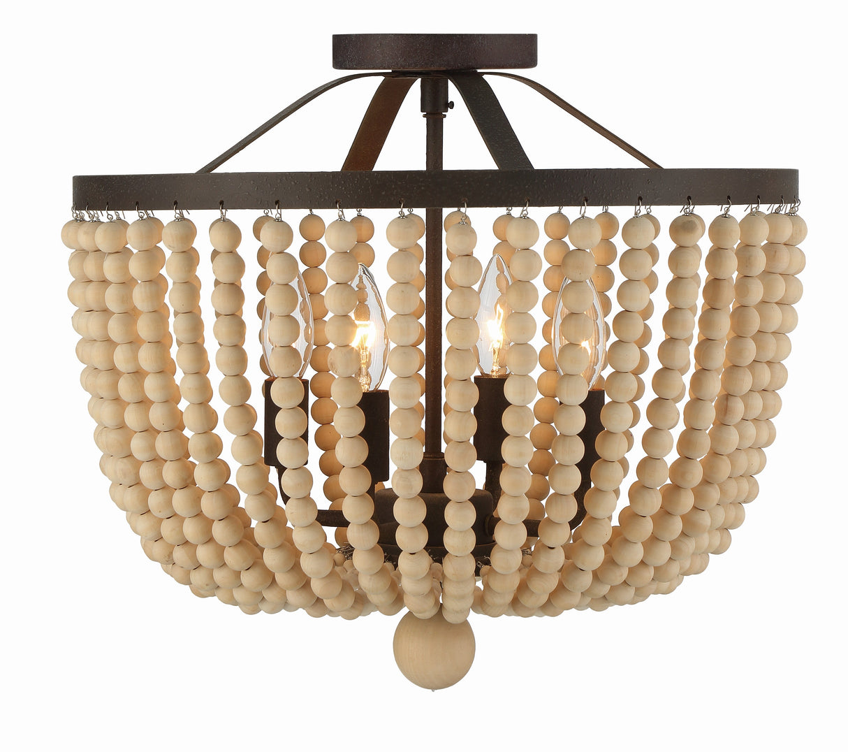 Rylee 4 Light Antique Gold Semi Flush Mount 604-GA_CEILING