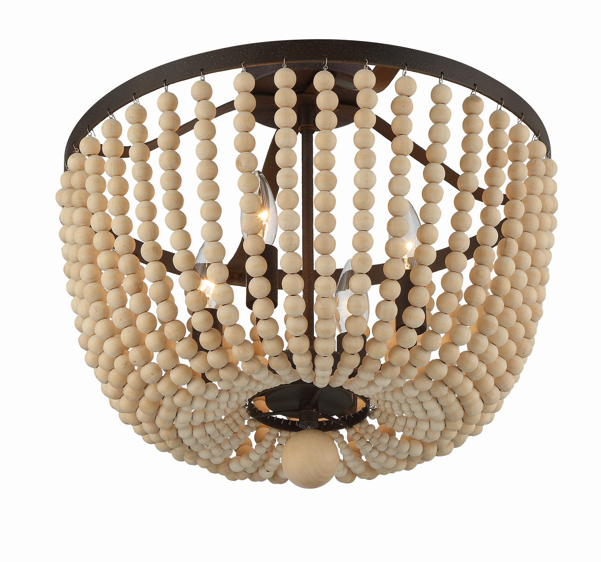 Rylee 4 Light Antique Gold Semi Flush Mount 604-GA_CEILING
