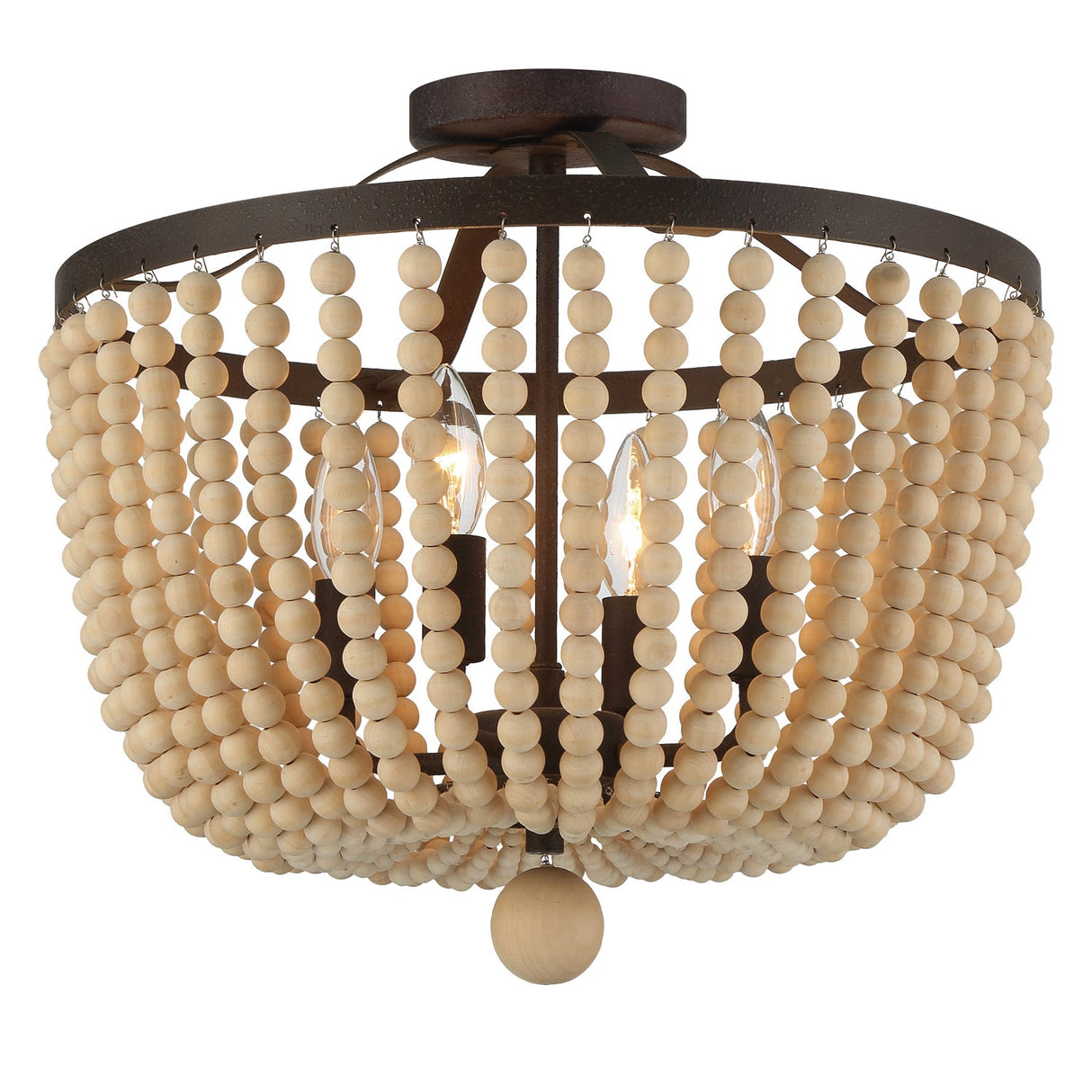 Rylee 4 Light Antique Gold Semi Flush Mount 604-GA_CEILING
