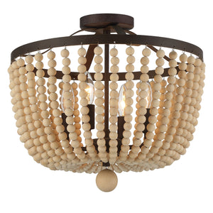 Rylee 4 Light Antique Gold Semi Flush Mount 604-GA_CEILING