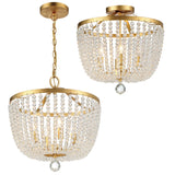 Rylee 4 Light Antique Gold Mini Chandelier 604-GA