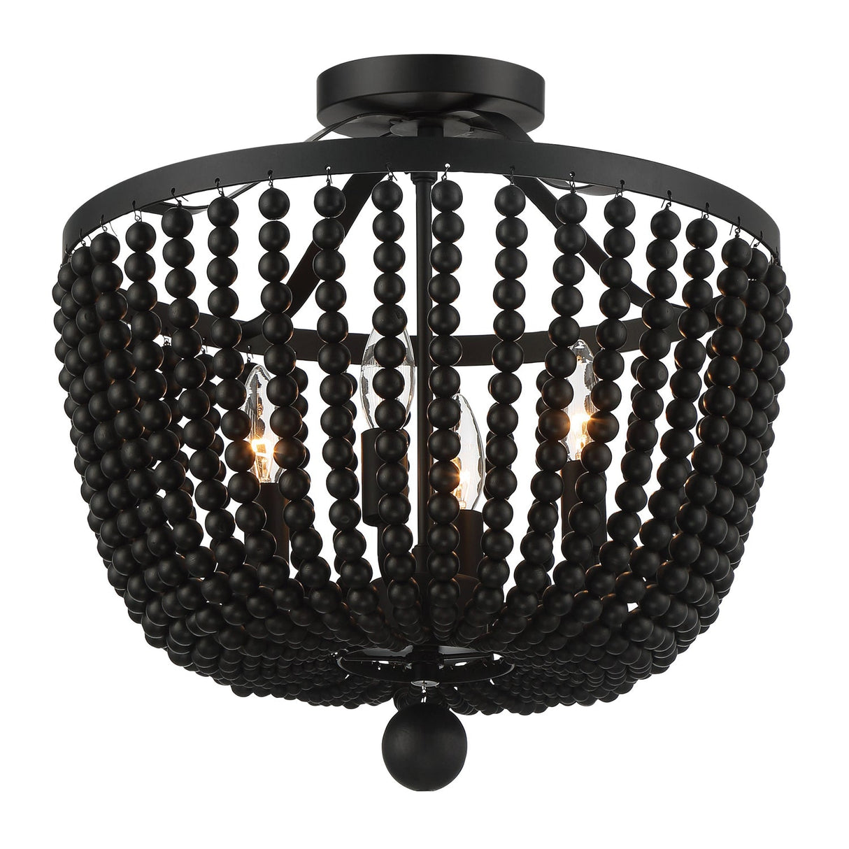 Rylee 4 Light Matte Black Semi Flush Mount 604-MK_CEILING