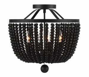 Rylee 4 Light Antique Gold Semi Flush Mount 604-GA_CEILING