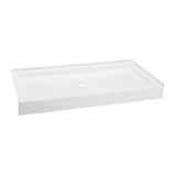 Voltaire 60 x 34 Acrylic White, Single-Threshold, Center Drain, Shower Base