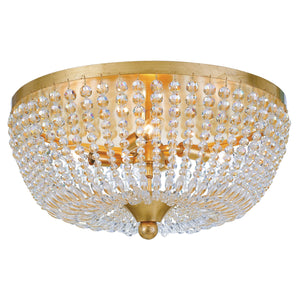 Rylee 4 Light Antique Gold Flush Mount 605-GA
