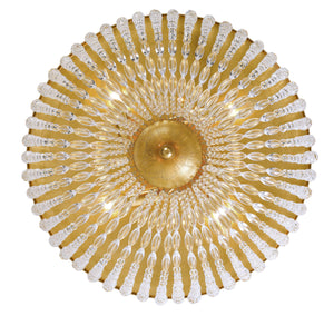 Rylee 4 Light Antique Gold Flush Mount 605-GA