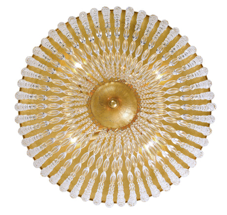 Rylee 4 Light Antique Gold Flush Mount 605-GA