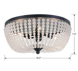 Rylee 4 Light Antique Gold Flush Mount 605-GA