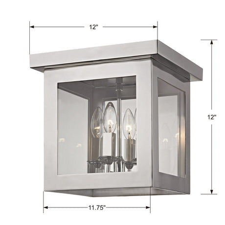 Brian Patrick Flynn for Crystorama Hurley 4 Light Polished Nickel Flush Mount 6050-PN