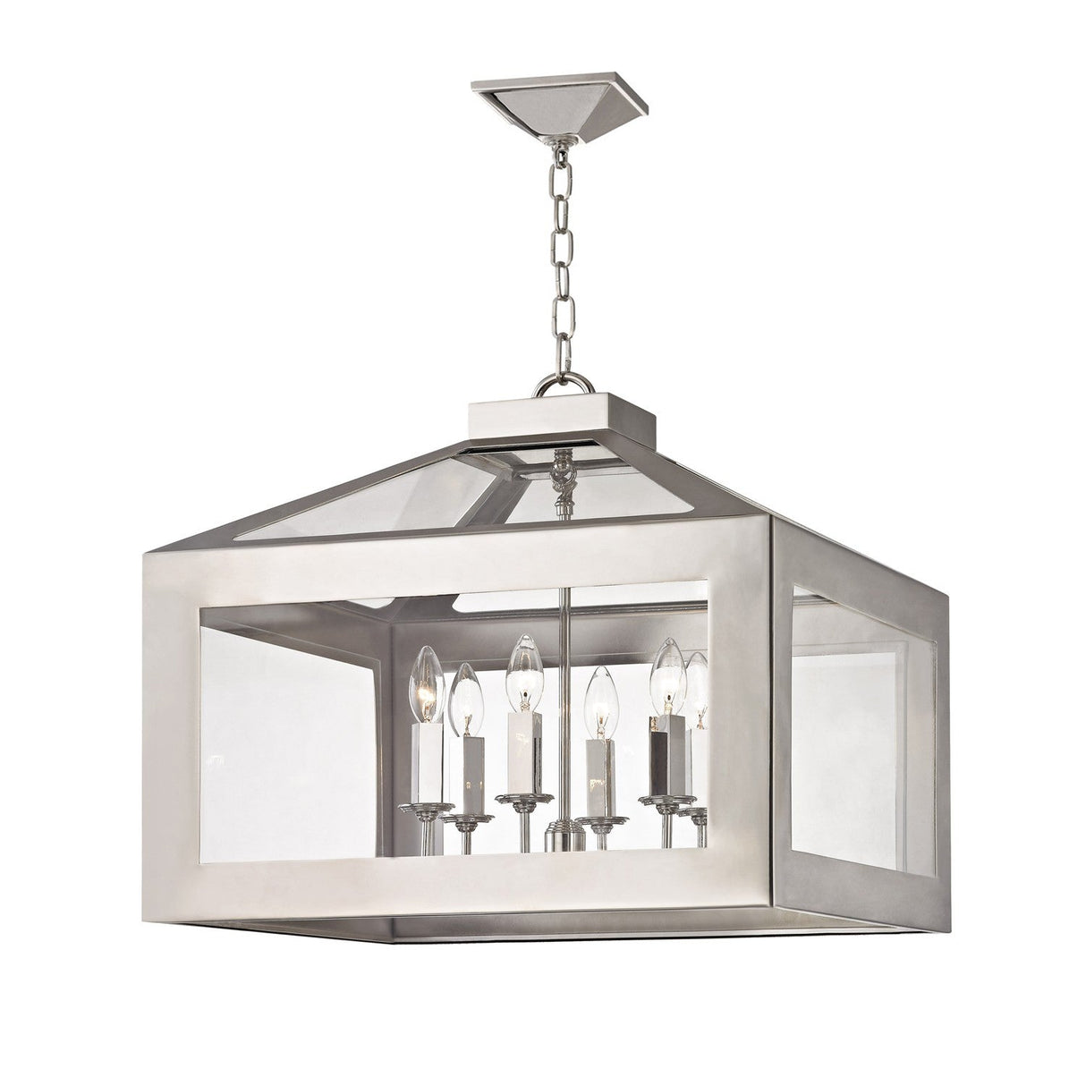 Brian Patrick Flynn for Crystorama Hurley 6 Light Polished Nickel Chandelier 6056-PN