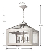 Brian Patrick Flynn for Crystorama Hurley 6 Light Polished Nickel Chandelier 6056-PN