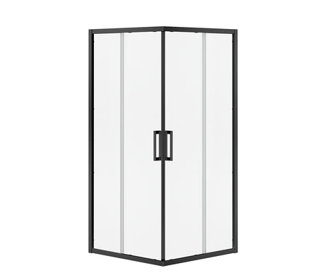 MAAX 137448-900-340-000 Radia Square 36 x 36 x 71 ½ in. 6 mm Sliding Shower Door for Corner Installation with Clear glass in Matte Black