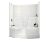 MAAX 140579-R-003-002 TSOT6042 AcrylX Alcove Right-Hand Drain One-Piece Tub Shower in White