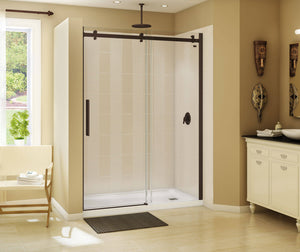 MAAX 138997-900-173-000 Halo 56 ½-59 x 78 ¾ in. 8mm Sliding Shower Door for Alcove Installation with Clear glass in Dark Bronze
