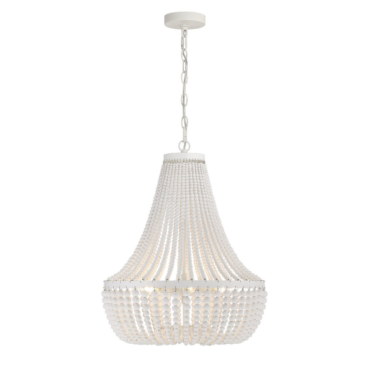 Rylee 6 Light Matte White Chandelier 608-MT