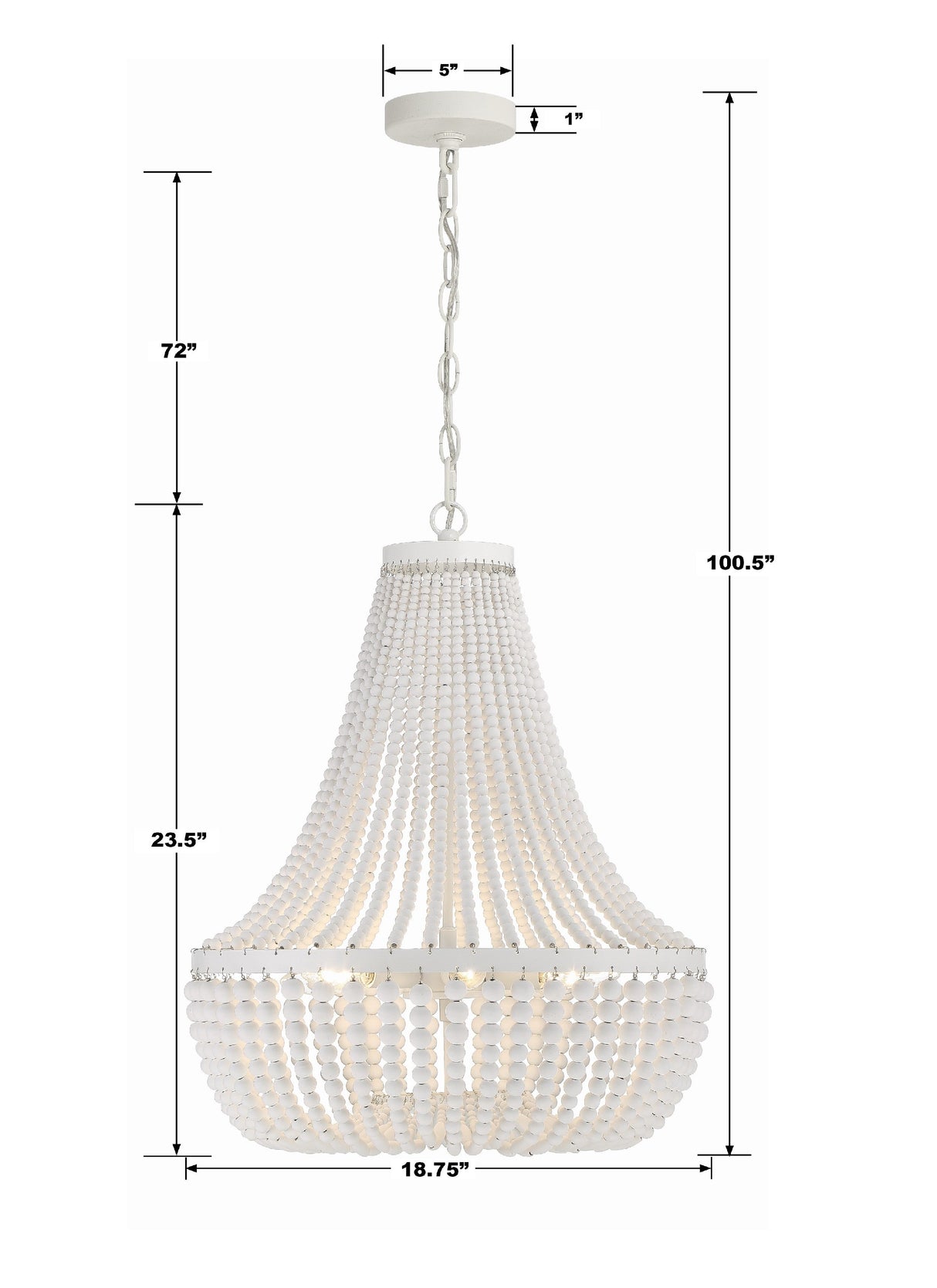 Rylee 6 Light Antique Gold Chandelier 608-GA