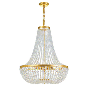 Rylee 8 Light Antique Gold Chandelier 609-GA