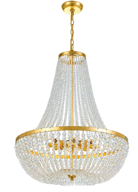 Rylee 8 Light Antique Gold Chandelier 609-GA