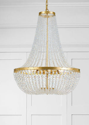 Rylee 8 Light Antique Gold Chandelier 609-GA