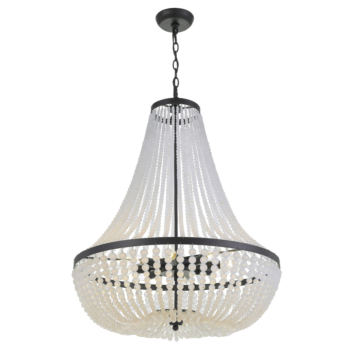 Rylee 8 Light Matte Black Chandelier 609-MK